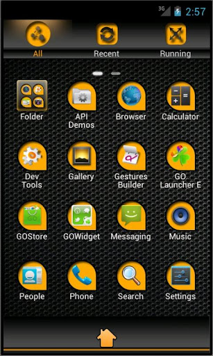 【免費個人化App】GO Black Orange Theme-APP點子