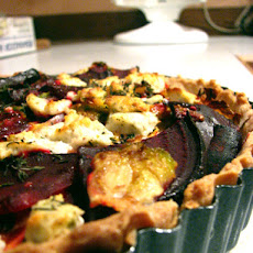 Savory Beet and Brussels Sprout Tart