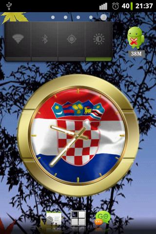 Croatia flag clocks