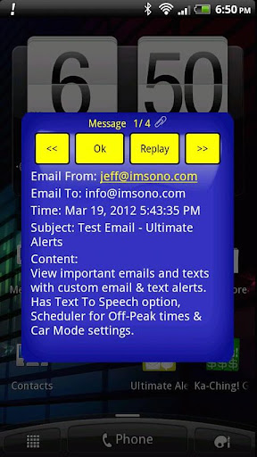 Custom Text Alerts + Car Mode