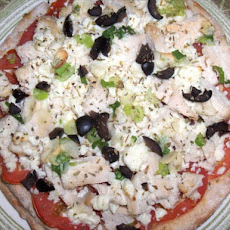Greek Chicken Pita Pizzas
