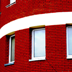 by Vesna S. Disić - Buildings & Architecture Other Exteriors ( modern, different, urban, new, building, window, vesna s. disic, brick, belgrade, bricks, architecture )
