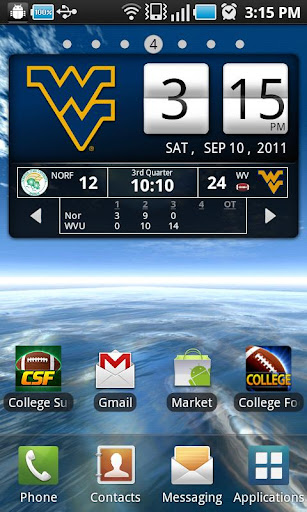 WVU Mountaineers Live Clock