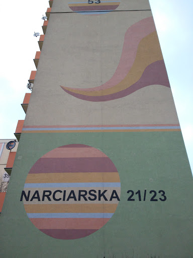 Mural Narciarska Osiedle Mlodych