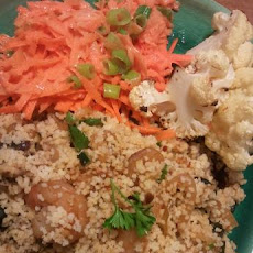 Date and Olive Couscous With Garlic Shrimp