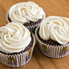 Spicy Dark Chocolate-Coffee Cupcakes with Cardamom Buttercream