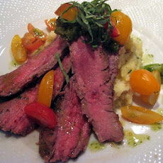 Ginger Flank Steak with Sake-Glazed Vegetables