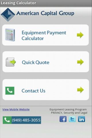 Equipment Leasing Calculator