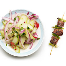 Thai Beef Skewers With Pickled Cucumbers