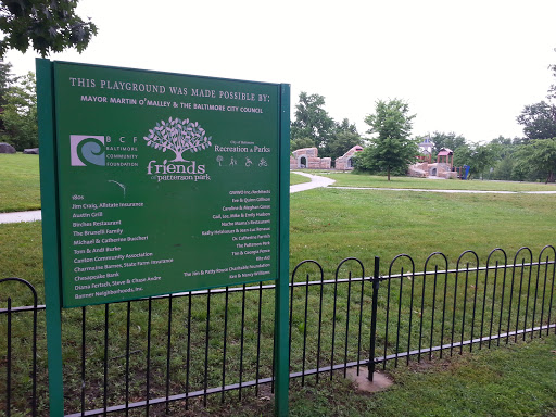 Patterson Park Castle Playground Sign