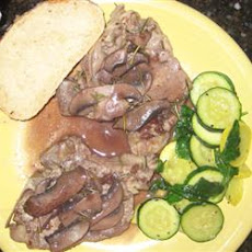 Veal Chop with Portabello Mushrooms