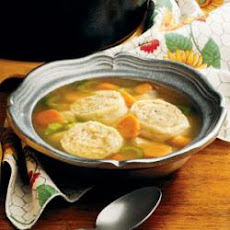 Chicken Soup with Stuffed Noodles