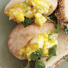 Curried Egg Salad in Mini Pitas