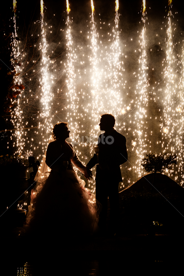 Fireworks Reception Wedding Pixoto