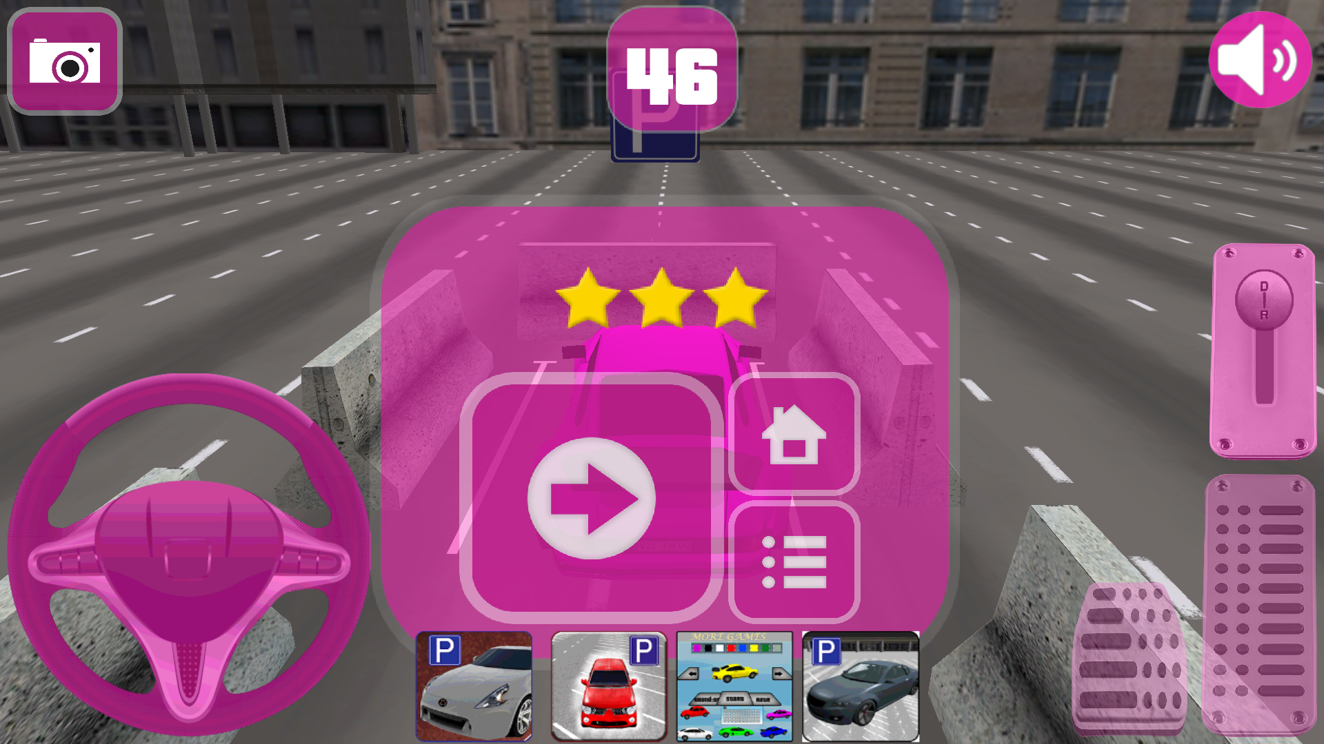 Android application Girl Car Parking 3D screenshort