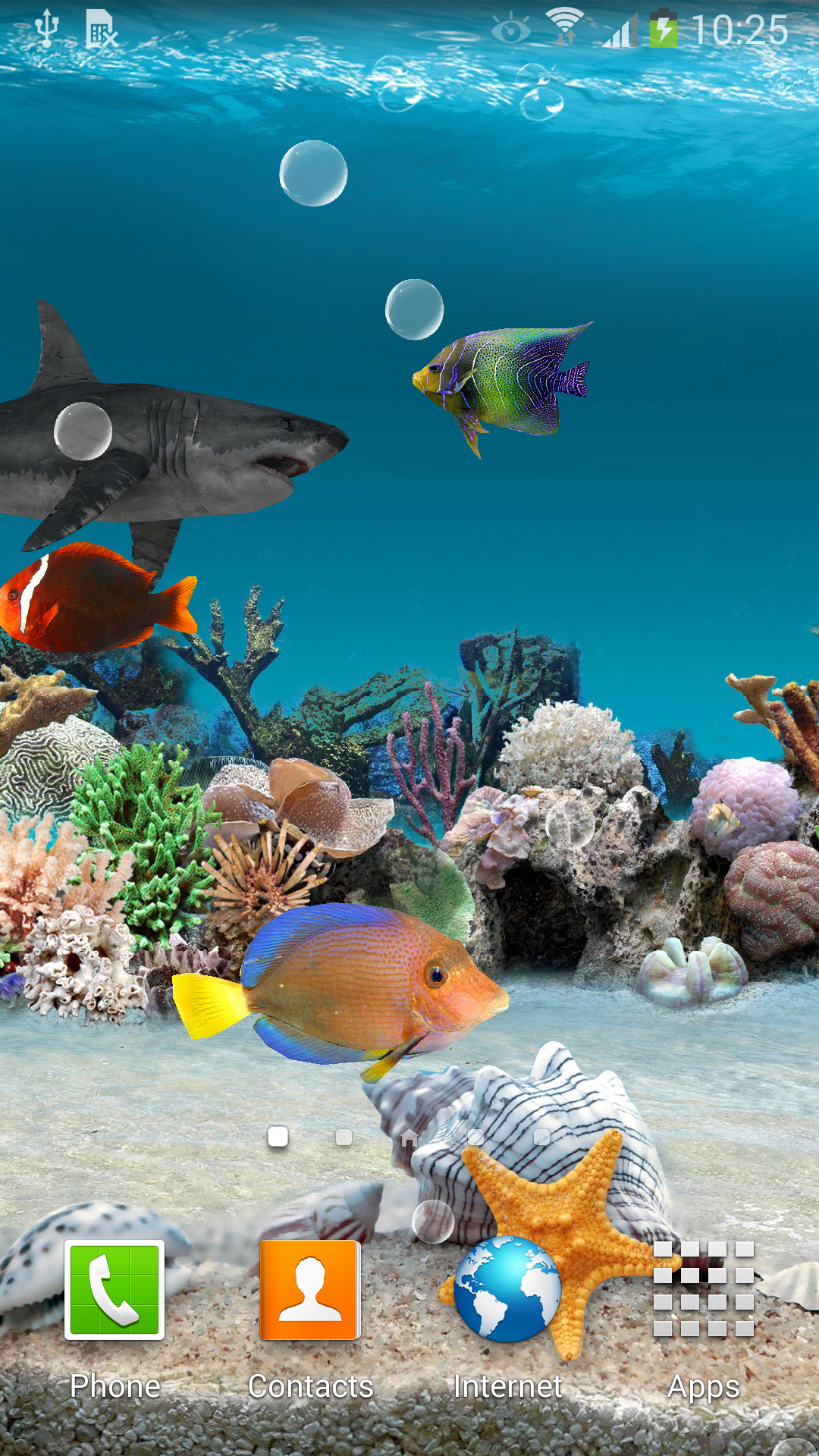 Android application 3D Aquarium Live Wallpaper HD screenshort