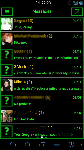 Go SMS Pro NeonPremium Theme