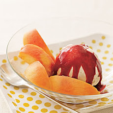 Peaches With Berry Sauce