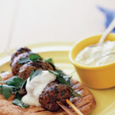 Grilled Beef Kebabs with Yogurt Sauce
