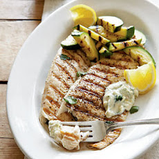Grilled Trout with Garden Zukes and Herb Aïoli
