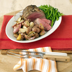 Roast Beef with New Potatoes and Shallots
