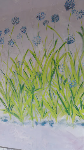 L'ami Du Pain Cafe Flowers Mural 