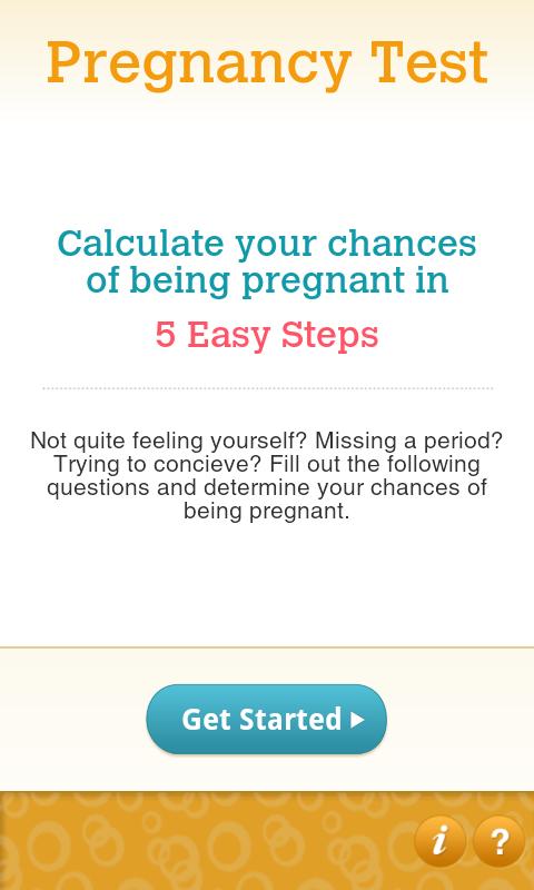 Android application Pregnancy Test &amp; Symptom Quiz screenshort