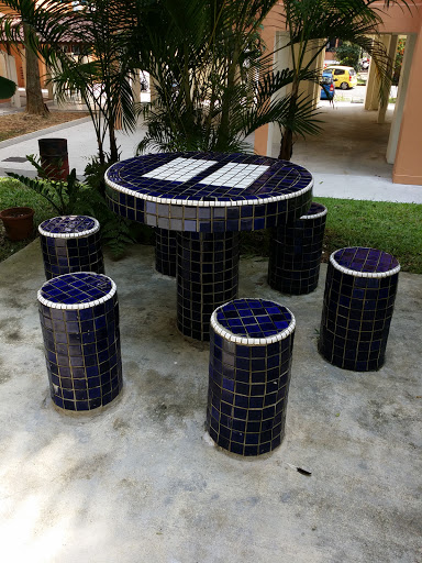  Blk 127 Mosaic Chess Table