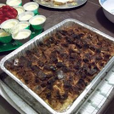 Panettone Bread Pudding with Spiced Orange Sauce