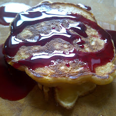 \m/ Coconutty-Pear Pancakes with Massacre Sauce \m/