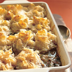 Chicken and Mushroom Pie with Phyllo-Parmesan Crust