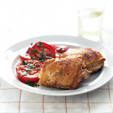 Fried Chicken with Vine-Ripened Tomato Salad