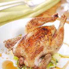 Stuffed Cornish Game Hens with Leek Stew