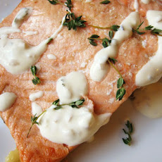 Salmon with Thyme and Three-Lemon Crème Fraîche
