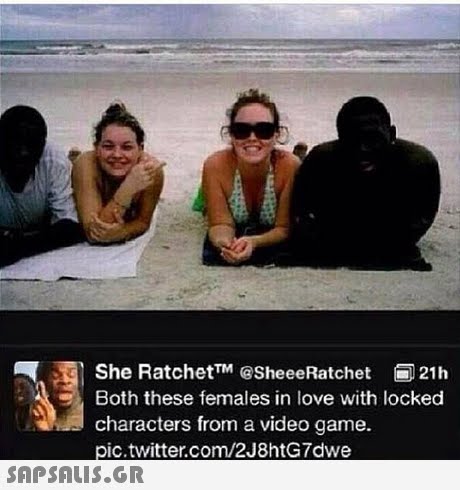 She RatchetTM @sheeeRatchet 21h Both these females in love with locked characters from a video game. 