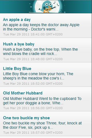 Baby Lyrics: nursery rhymes