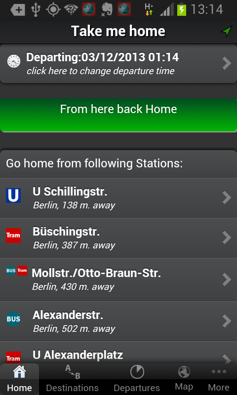 Android application A+ Berlin Trip Planner screenshort