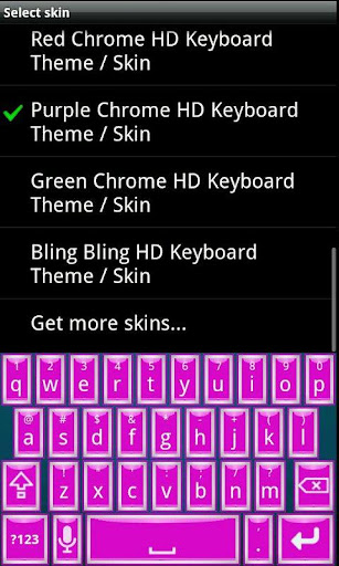Purple Chrome HD Keyboard Skin