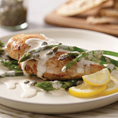 Creamy Chicken Piccata and Asparagus