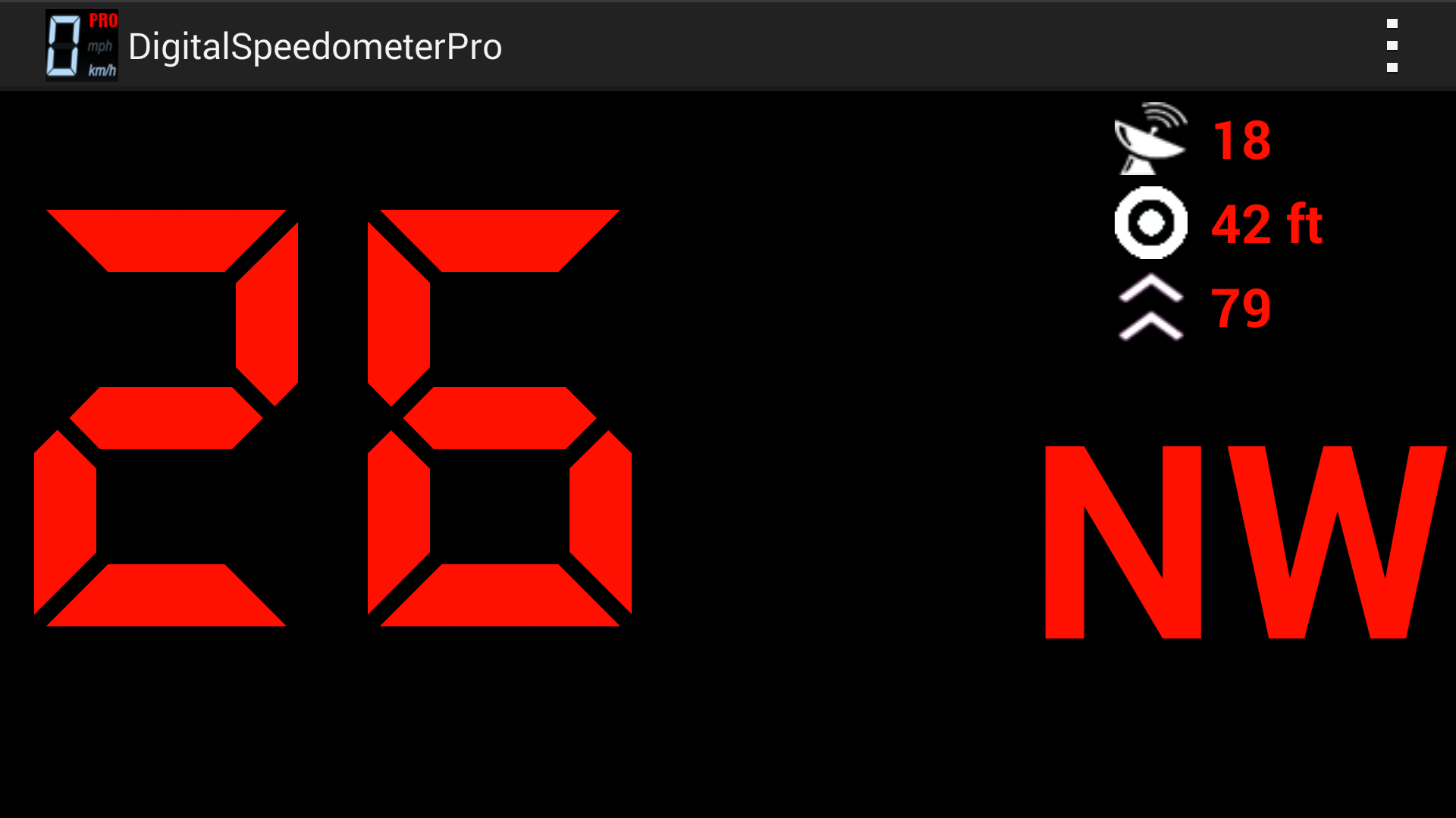 Android application Digital Speedometer Pro screenshort