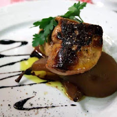 Sauteed Foie Gras with Ginger Poached Pears and Pinot Noir Jus