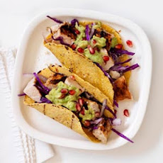 Chicken Pomegranate Guac Tacos