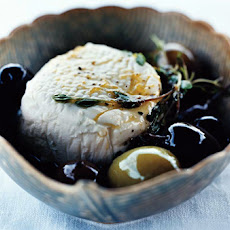 Goat Cheese with Olives, Lemon, and Thyme