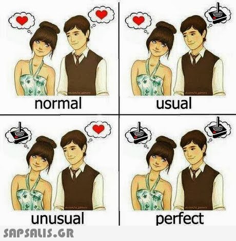 normal usual unusual perfect 