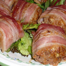 Mini  Meat  Loaves  Wrapped  in  Bacon