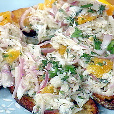 Crab Salad with Orange and Oregano on Grilled Sourdough