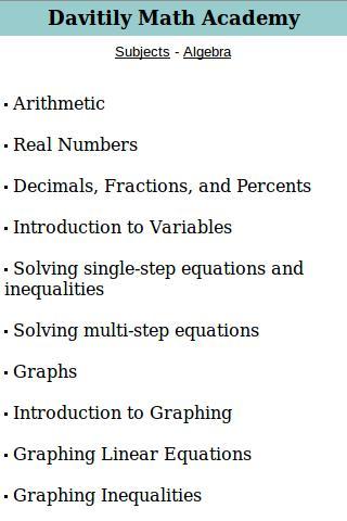 Davitily Math Academy