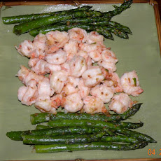 Lucy’s Garlic Sauteed Prawns with Asparagus