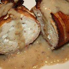 Bacon Wrapped Chicken With Blue Cheese and Pecans
