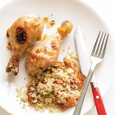 Orange-Glazed Chicken with Carrots and Bulgur
